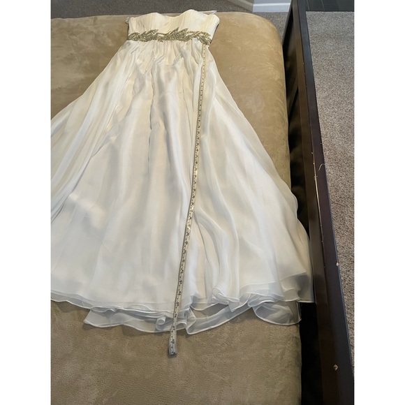 LaFemme Grecian strapless empire waist gown - Picture 10 of 12
